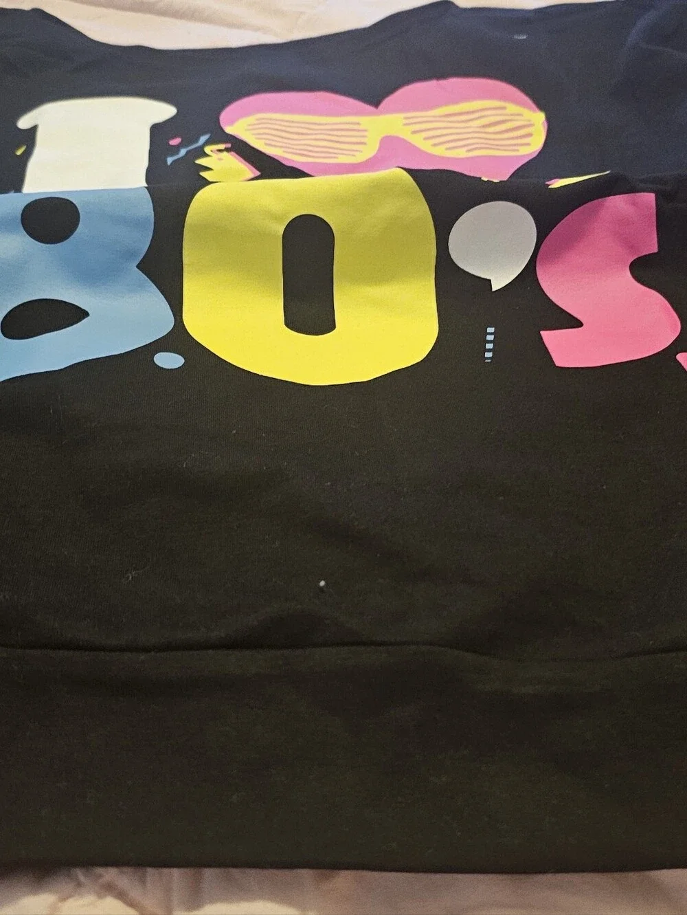 I Heart The 80s Neon Graphic Party Shirt - Black